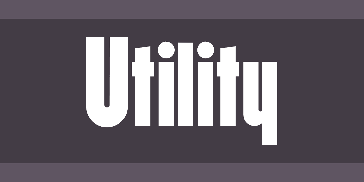 Пример шрифта Utility